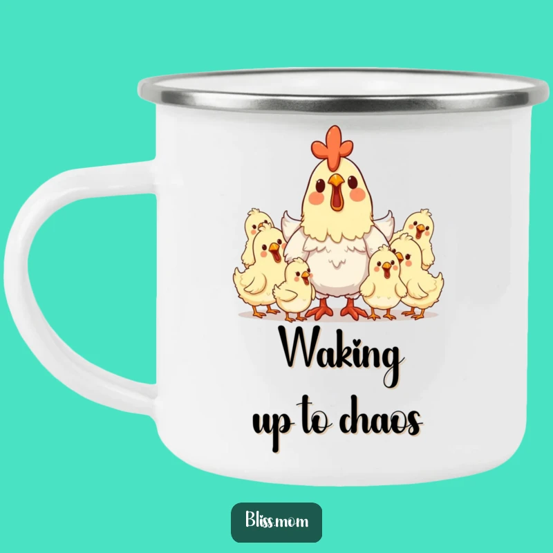 Funny Hen Mom Camping Mug: Happy Trails, Motherly Warmth, Great Funny Gift