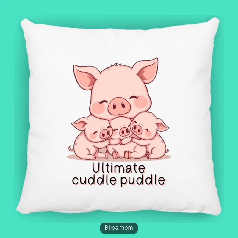 Cute Funny Mama Pig Pillow - Snuggle Up with Farmhouse Charm!