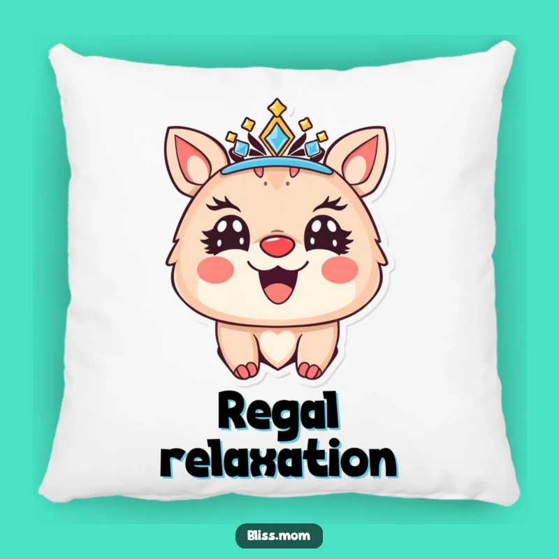 Funny Royal Animal Pillow - Comfy Funny Gift for Regal Relaxation