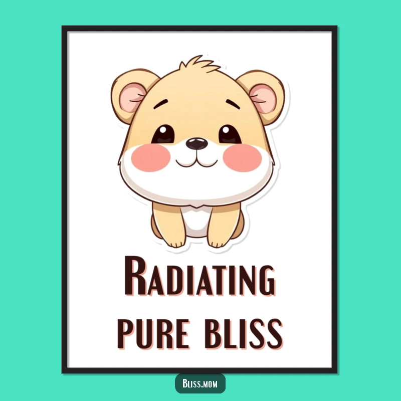 Funny Puffed Cheeks Animal Digital Art: Instant Joyful Decor, Perfect Funny Gift