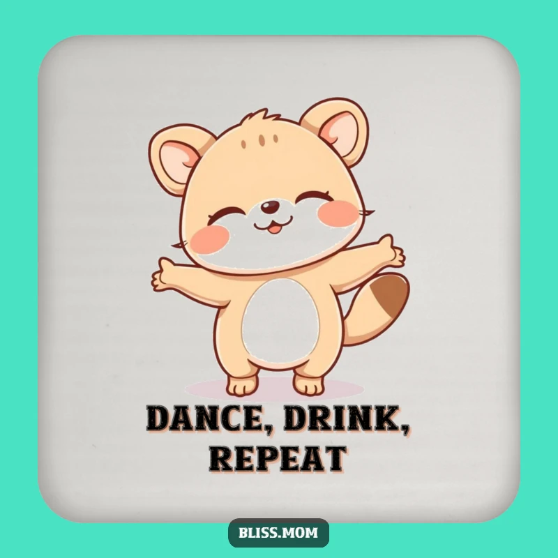 Funny Happy Dance Animal Coasters: Protect with Fun, Unique Funny Gift Set