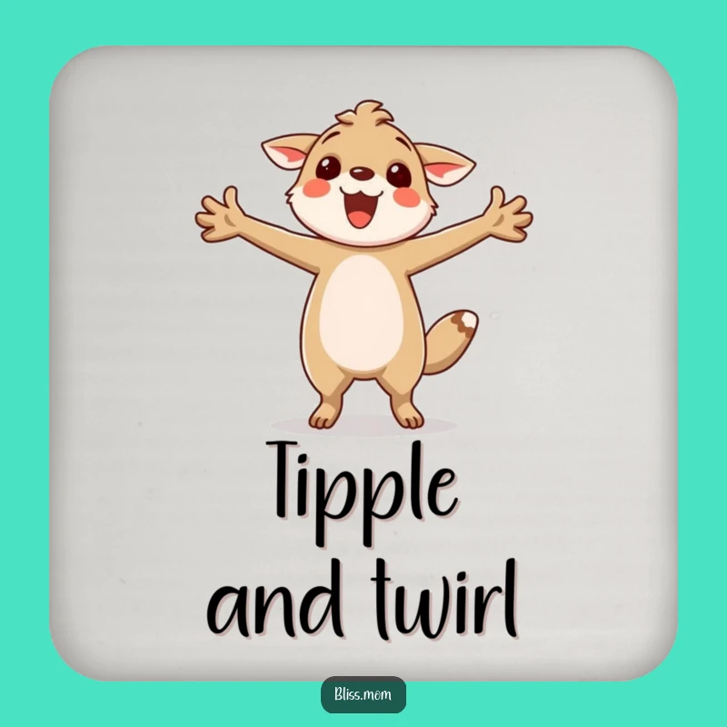 Funny Twirling Animal Coasters: Protect Surfaces with Style, Unique Funny Gift Set