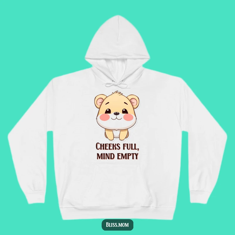 Cozy Funny Puffed Cheeks Animal Hoodie: Snuggle Up with Joy, Ultimate Funny Gift
