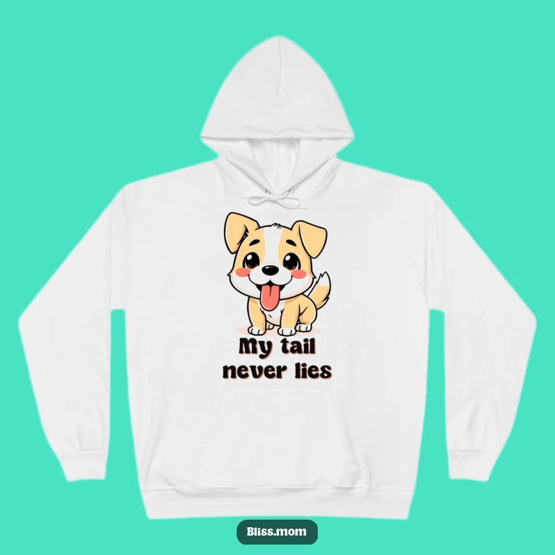 Funny Dog Hoodie - Tongue Out Wagging Tail, Cozy Funny Gift for Ultimate Dog Fans