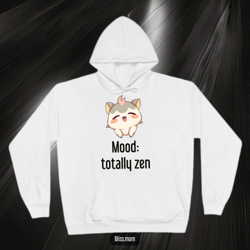 Funny Hoodie: An ecstatic creature with closed eyes and a tilted head offers warm, hilarious bliss.