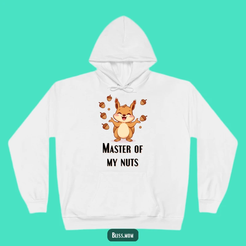 Funny Squirrel Hoodie - Acorn Juggler, Cozy Funny Gift for Playful Souls