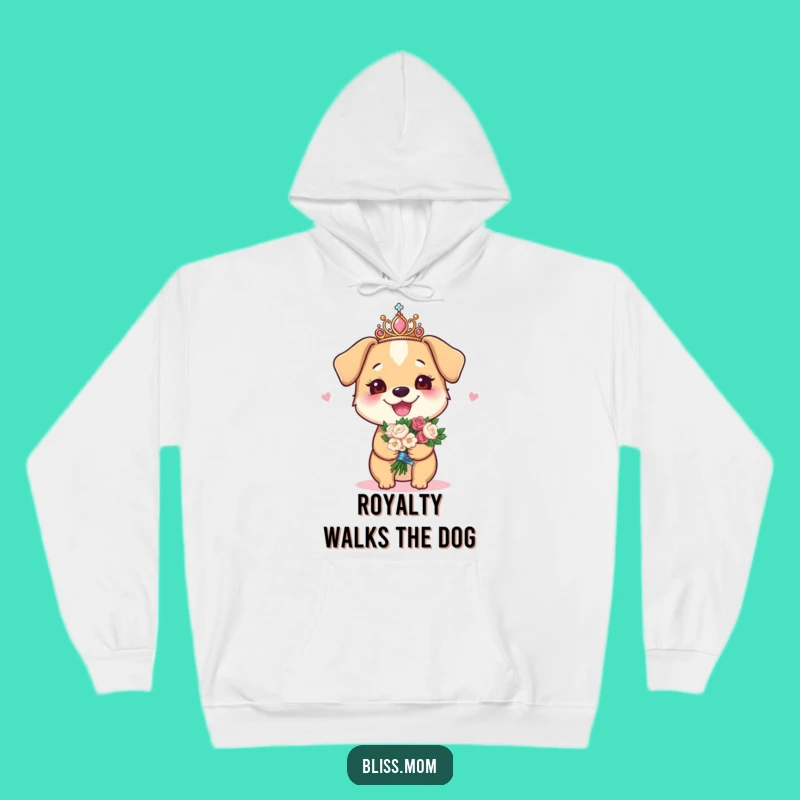 Funny Dog Mom Tiara Hoodie - Regal Comfort for Pup Queens
