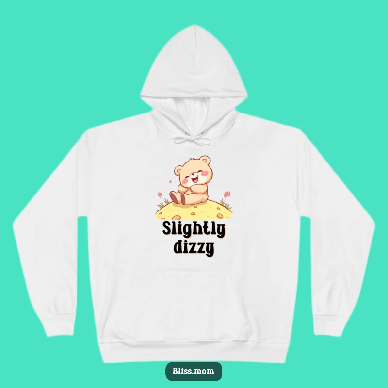 Cozy Funny Kawaii Bear Cub Rolling Hoodie: Warm Cuddly Comfort Gift