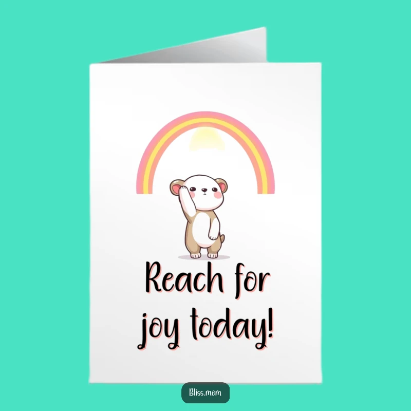 Free Printable Birthday Card: Rainbow Dreams Animal, Hopeful Gift