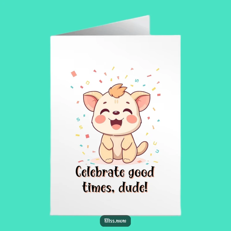 Free Printable Congrats Card: Confetti Animal Celebration, Funny Downloadable Gift