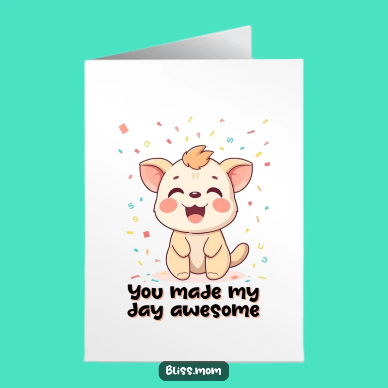 Free Printable Thank You Card: Confetti Animal Joy, Funny Downloadable Gift
