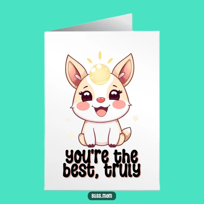 Free Printable Thank You Card: Joyful Animal Bouncing Light, Funny Downloadable Gift