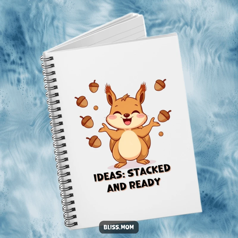 Funny Squirrel Notebook: A giggling squirrel juggling acorns, perfect for jotting down ideas and to-dos.