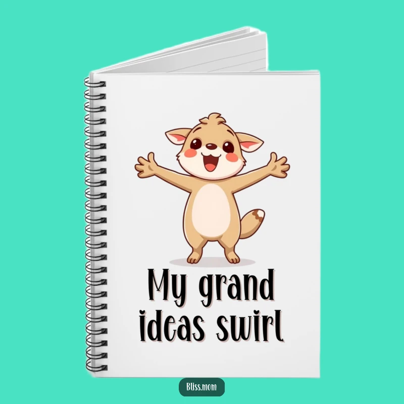 Funny Twirling Animal Notebook: Jot Down Happy Thoughts, Great Funny Gift for Writers