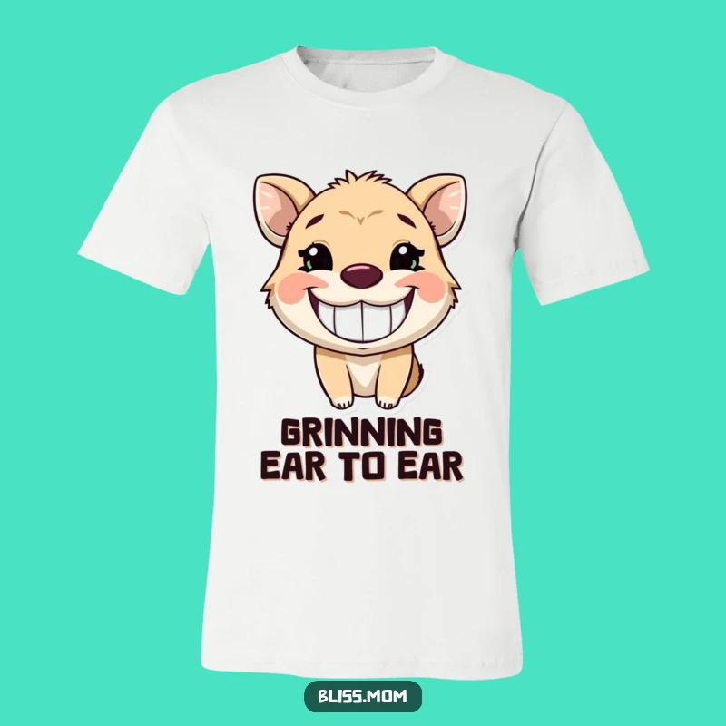Funny Grinning Animal T-Shirt: Glowing Joyful Beast Tee, Perfect Funny Gift Apparel