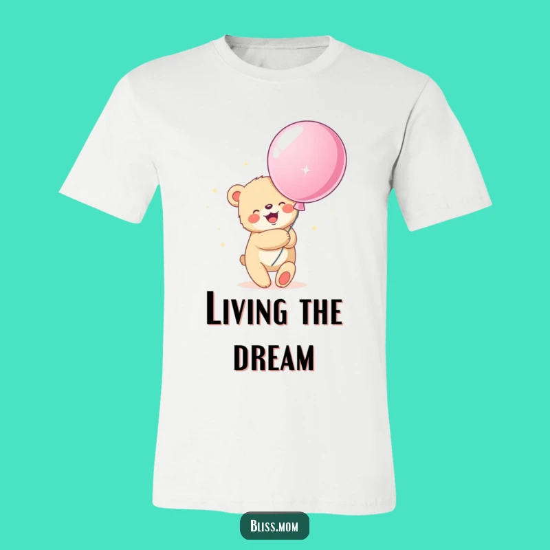 Funny Bear Cub Balloon Hug T-Shirt: Wear Your Happiness, Great Gift!