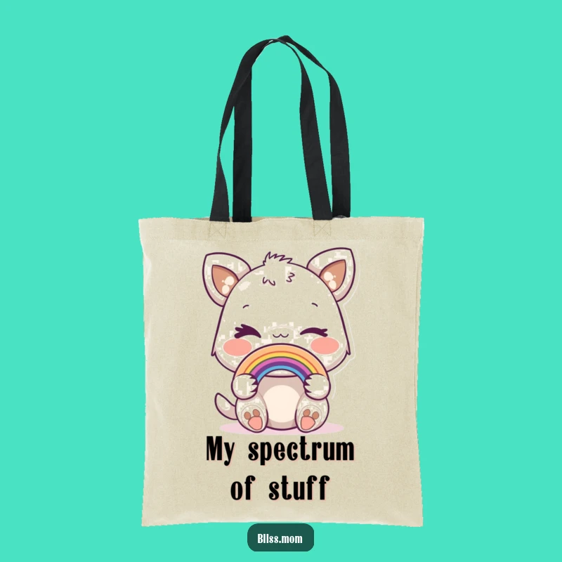 Funny Winking Animal Tote Bag: Carry Your Rainbow with Playful Style